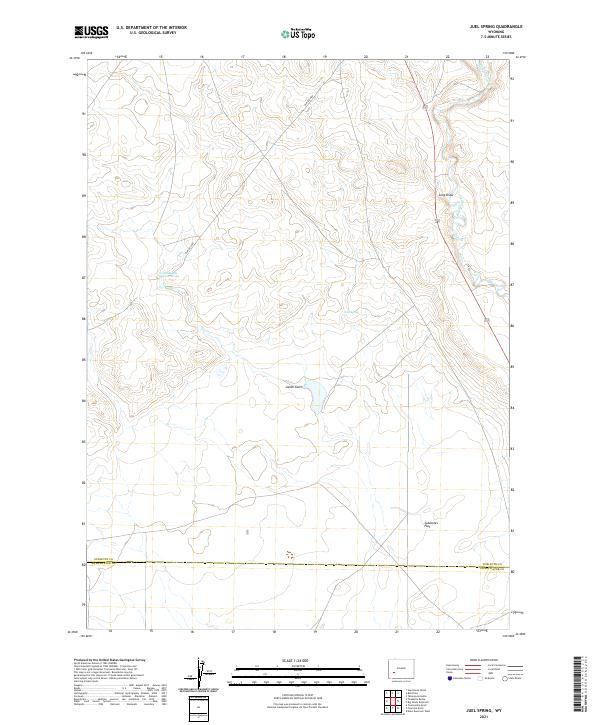 USGS US Topo 7.5-minute map for Juel Spring WY 2021