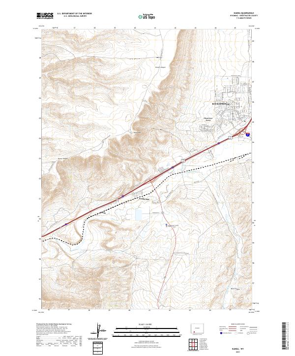 USGS US Topo 7.5-minute map for Kanda WY 2021