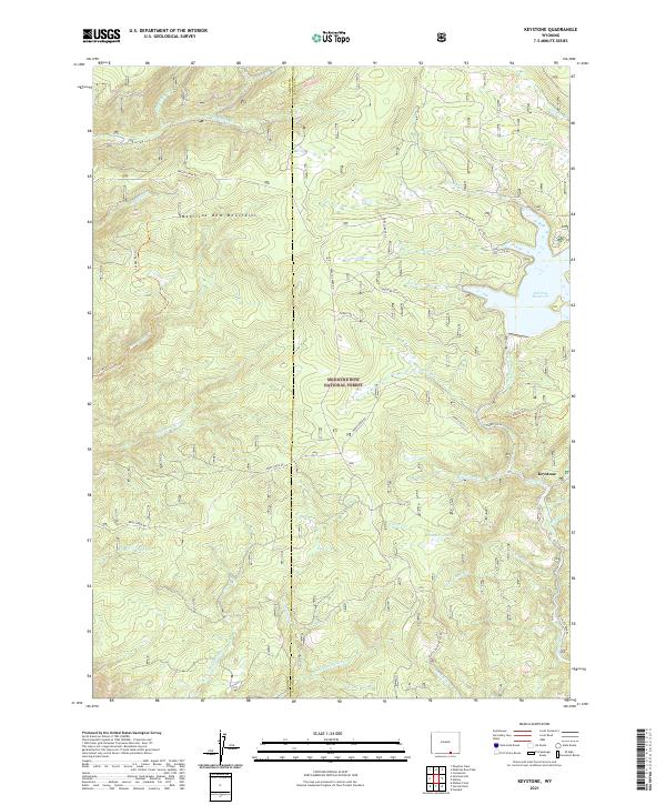 USGS US Topo 7.5-minute map for Keystone WY 2021