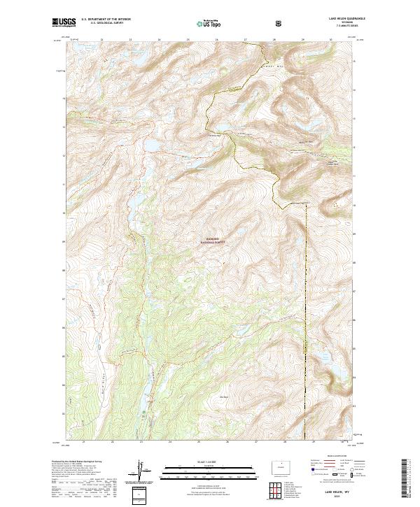 USGS US Topo 7.5-minute map for Lake Helen WY 2021