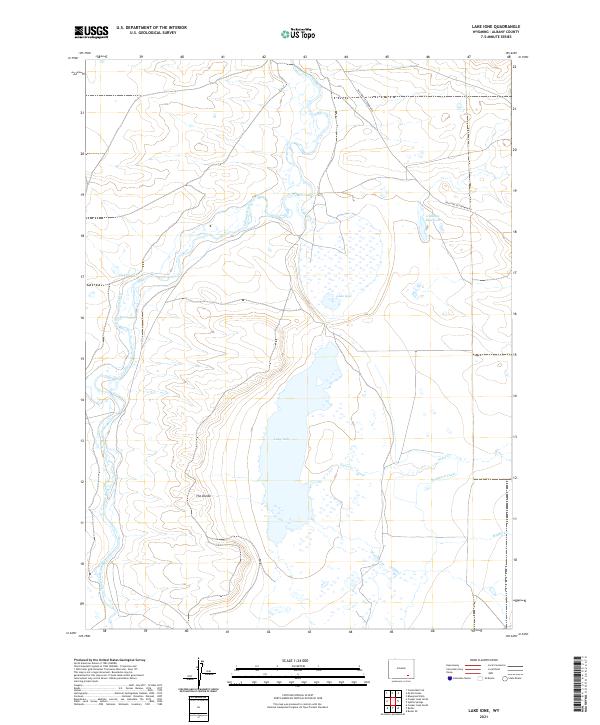 USGS US Topo 7.5-minute map for Lake Ione WY 2021