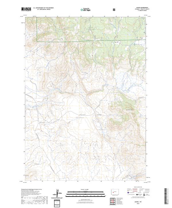 US Topo 7.5-minute map for Leckie WY