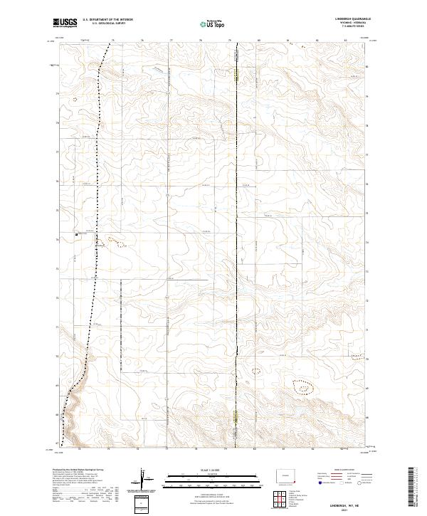 USGS US Topo 7.5-minute map for Lindbergh WYNE 2021