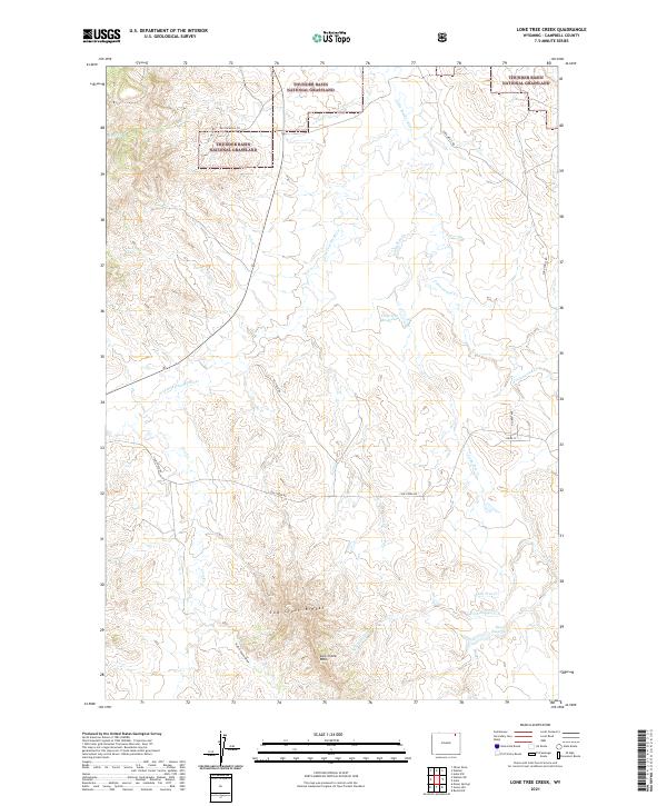 USGS US Topo 7.5-minute map for Lone Tree Creek WY 2021