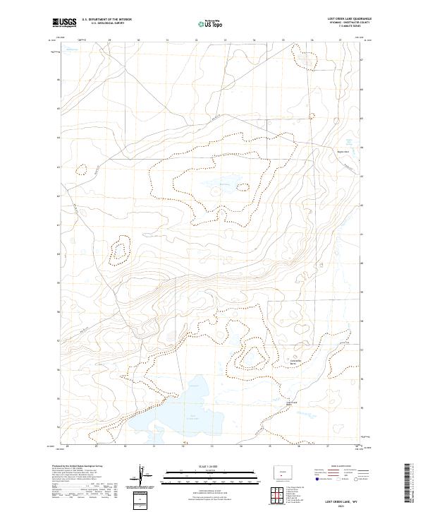 USGS US Topo 7.5-minute map for Lost Creek Lake WY 2021