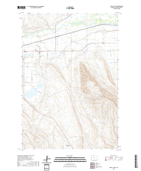 USGS US Topo 7.5-minute map for Lovell Lakes WY 2021