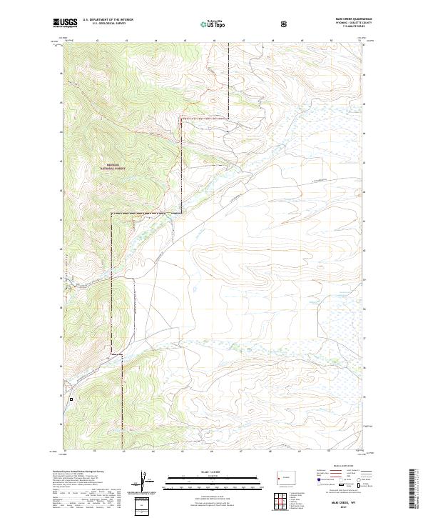 USGS US Topo 7.5-minute map for Maki Creek WY 2021