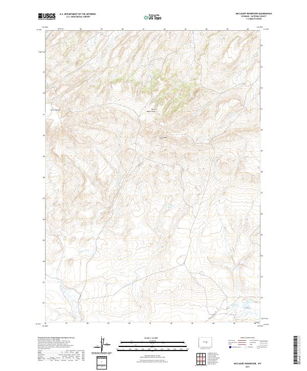 USGS US Topo 7.5-minute map for McCleary Reservoir WY 2021