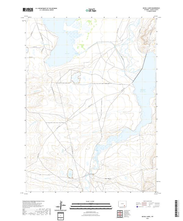 USGS US Topo 7.5-minute map for McGill Lakes WY 2021