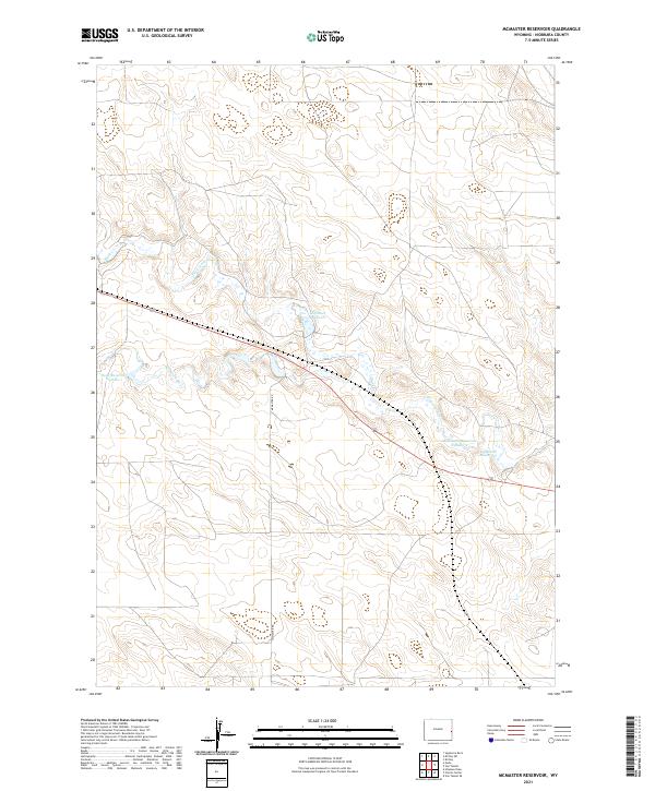 USGS US Topo 7.5-minute map for McMaster Reservoir WY 2021