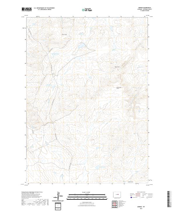 USGS US Topo 7.5-minute map for Merino WY 2021