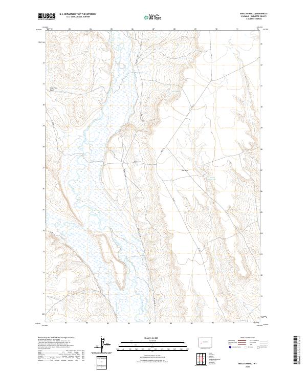 USGS US Topo 7.5-minute map for Mesa Spring WY 2021