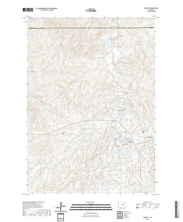 USGS US Topo 7.5-minute map for Midwest WY 2021