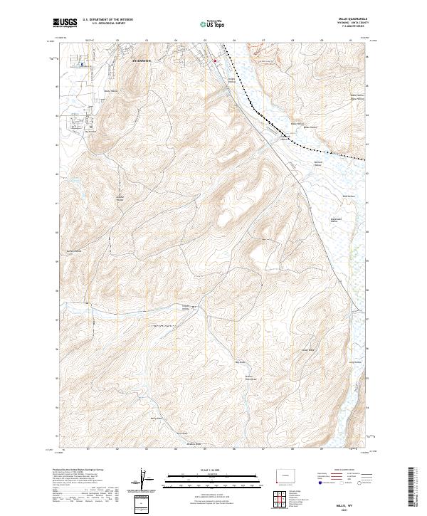 USGS US Topo 7.5-minute map for Millis WY 2021