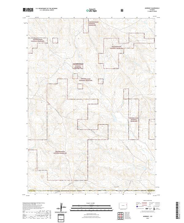 USGS US Topo 7.5-minute map for Morrisey WY 2021