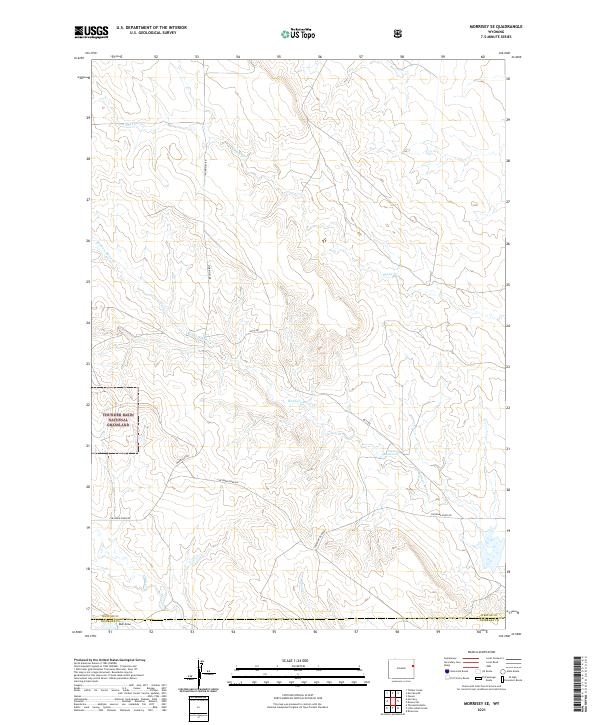 USGS US Topo 7.5-minute map for Morrisey SE WY 2021