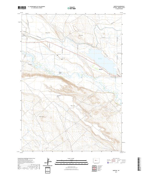 USGS US Topo 7.5-minute map for Morton WY 2021