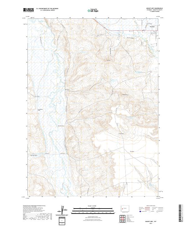 USGS US Topo 7.5-minute map for Mount Airy WY 2021