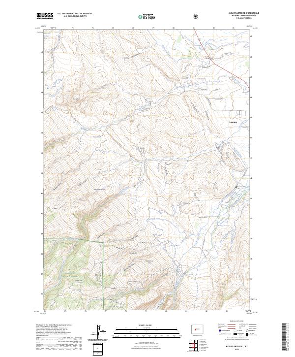 US Topo 7.5-minute map for Mount Arter SE WY