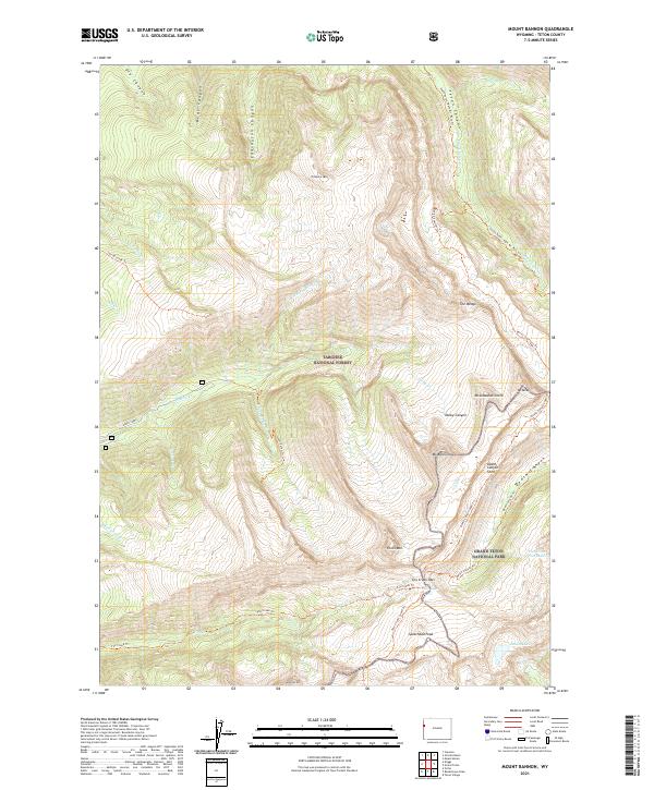 USGS US Topo 7.5-minute map for Mount Bannon WY 2021