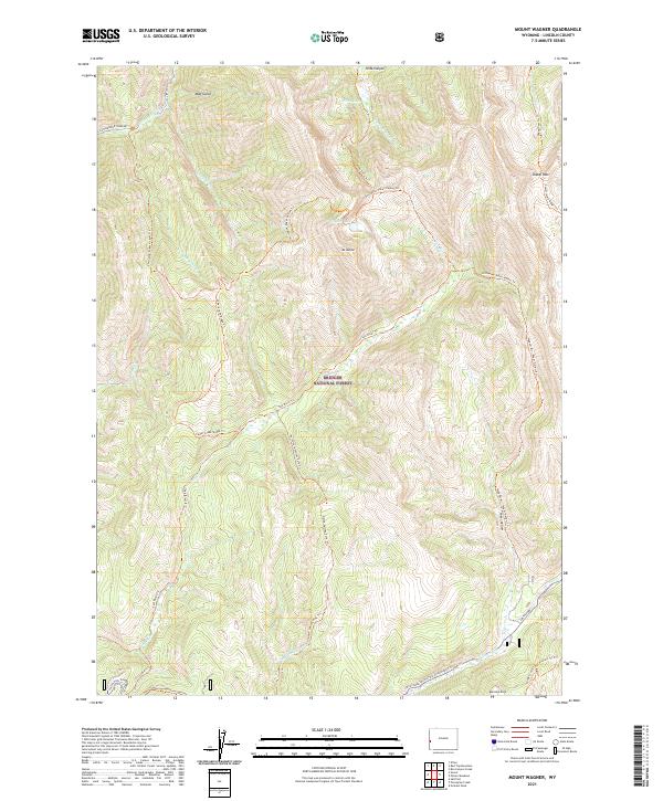 USGS US Topo 7.5-minute map for Mount Wagner WY 2021