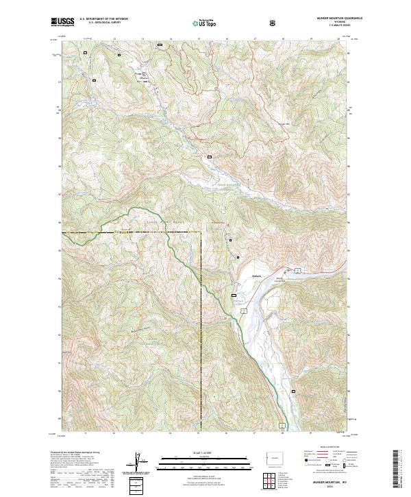 US Topo 7.5-minute map for Munger Mountain WY