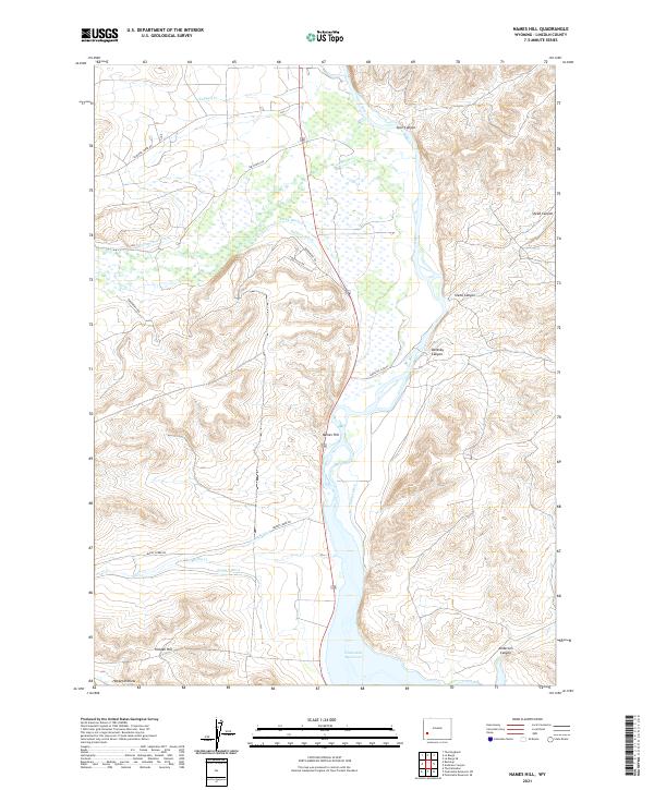 USGS US Topo 7.5-minute map for Names Hill WY 2021