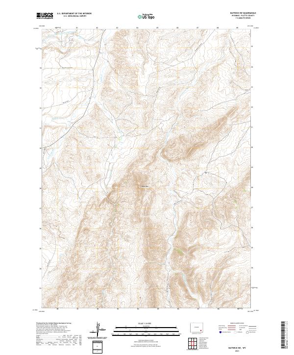 USGS US Topo 7.5-minute map for Natwick SW WY 2021