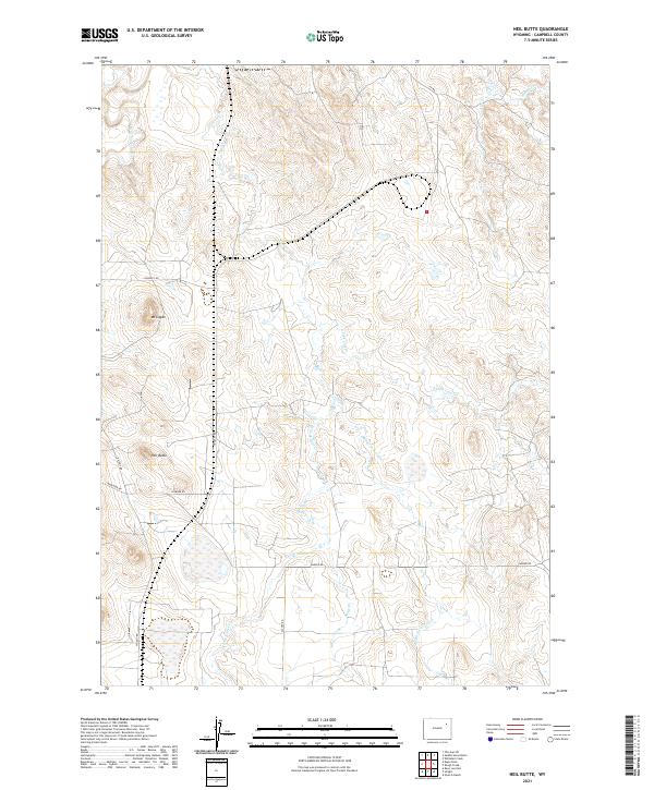 USGS US Topo 7.5-minute map for Neil Butte WY 2021