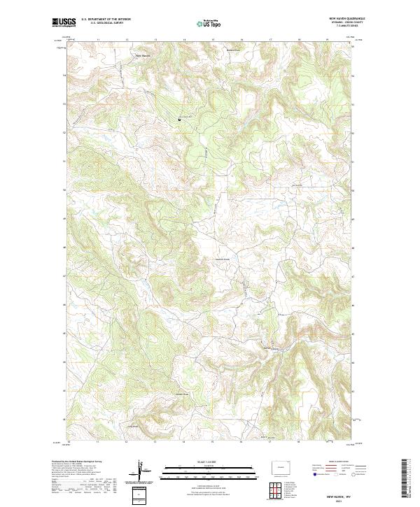 USGS US Topo 7.5-minute map for New Haven WY 2021