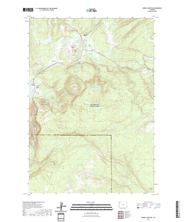 USGS US Topo 7.5-minute map for Norris Junction WY 2021