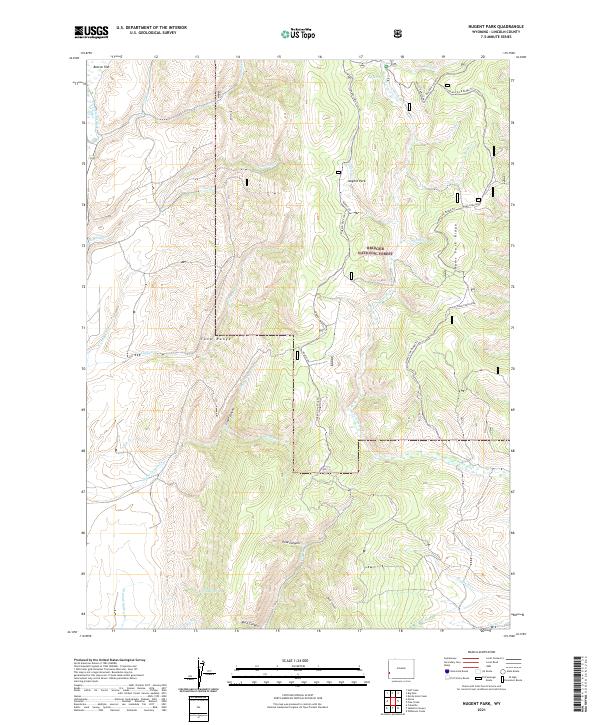 USGS US Topo 7.5-minute map for Nugent Park WY 2021