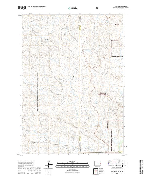 USGS US Topo 7.5-minute map for Oat Creek WYSDNE 2021