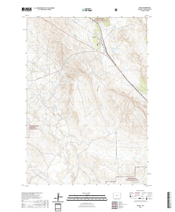 USGS US Topo 7.5-minute map for Osage WY 2021