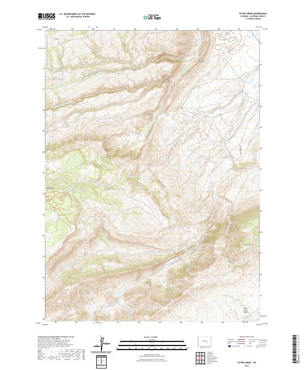 USGS US Topo 7.5-minute map for Otter Creek WY 2021