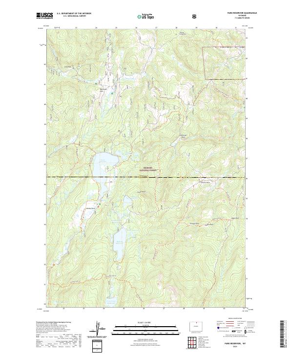 USGS US Topo 7.5-minute map for Park Reservoir WY 2021