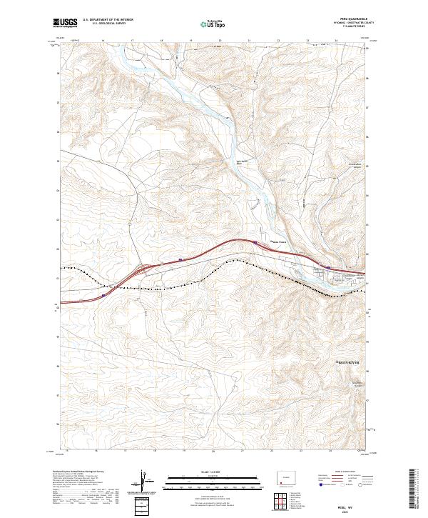 USGS US Topo 7.5-minute map for Peru WY 2021