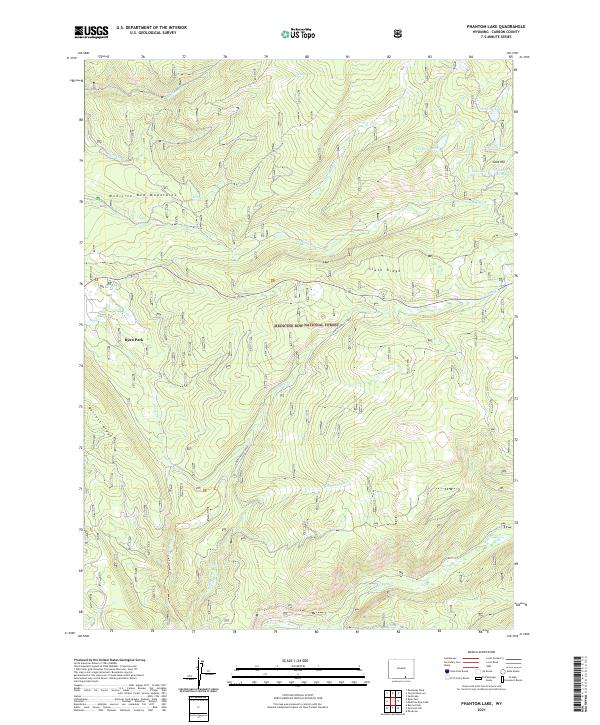 USGS US Topo 7.5-minute map for Phantom Lake WY 2021