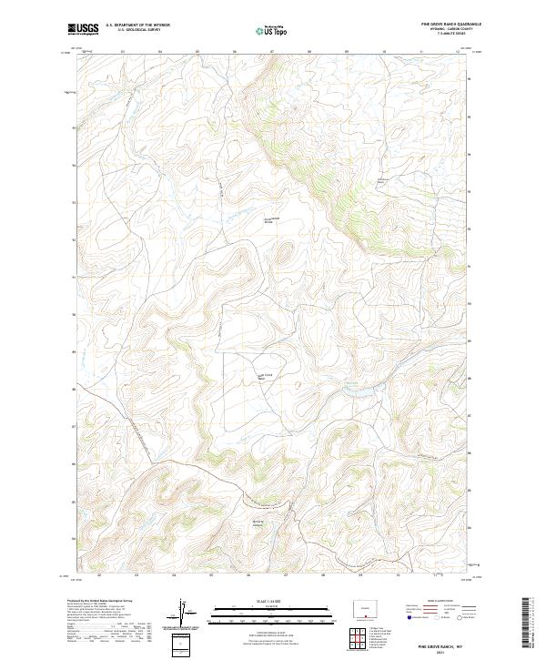 USGS US Topo 7.5-minute map for Pine Grove Ranch WY 2021