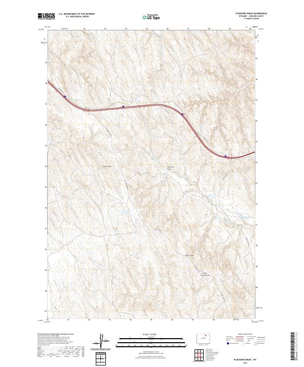 US Topo 7.5-minute map for Ploessers Draw WY