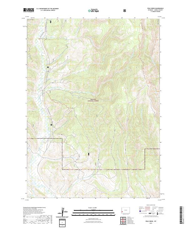 USGS US Topo 7.5-minute map for Pole Creek WY 2021