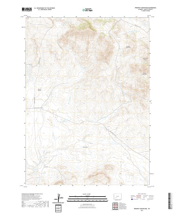 USGS US Topo 7.5-minute map for Prospect Mountains WY 2021