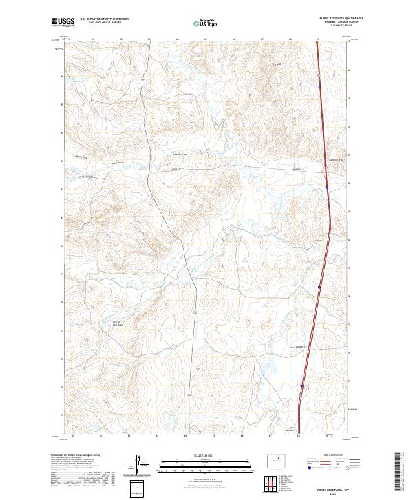 US Topo 7.5-minute map for Purdy Reservoir WY