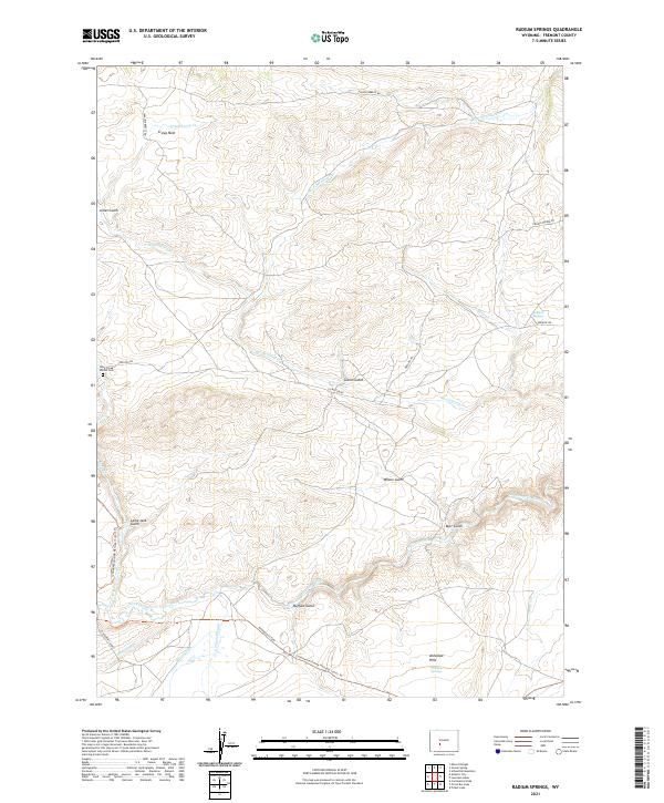 USGS US Topo 7.5-minute map for Radium Springs WY 2021