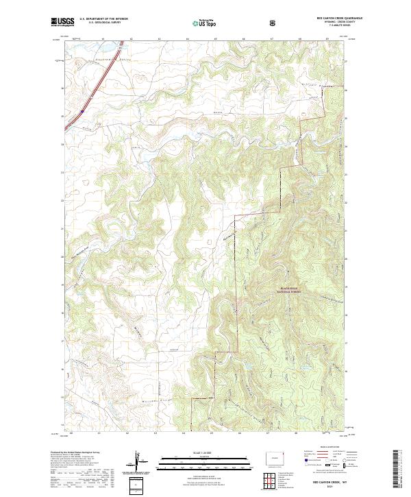 USGS US Topo 7.5-minute map for Red Canyon Creek WY 2021