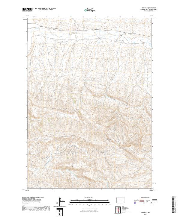 USGS US Topo 7.5-minute map for Red Hole WY 2021