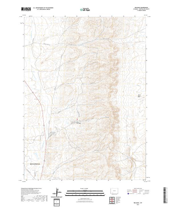 US Topo 7.5-minute map for Reliance WY