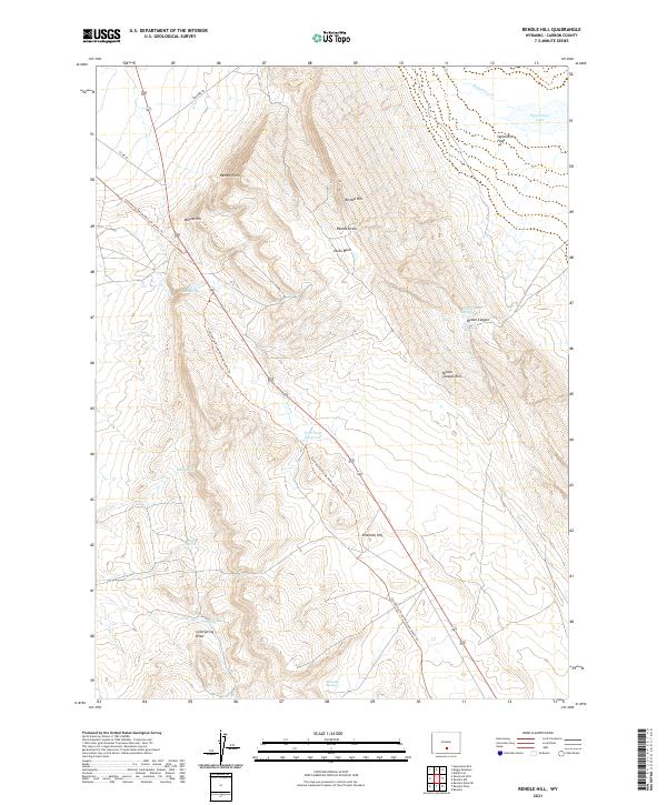 USGS US Topo 7.5-minute map for Rendle Hill WY 2021