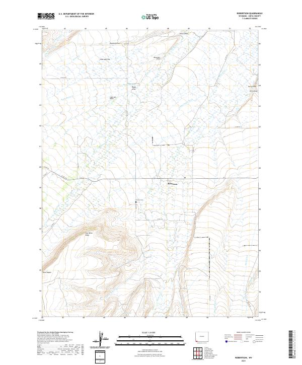 USGS US Topo 7.5-minute map for Robertson WY 2021