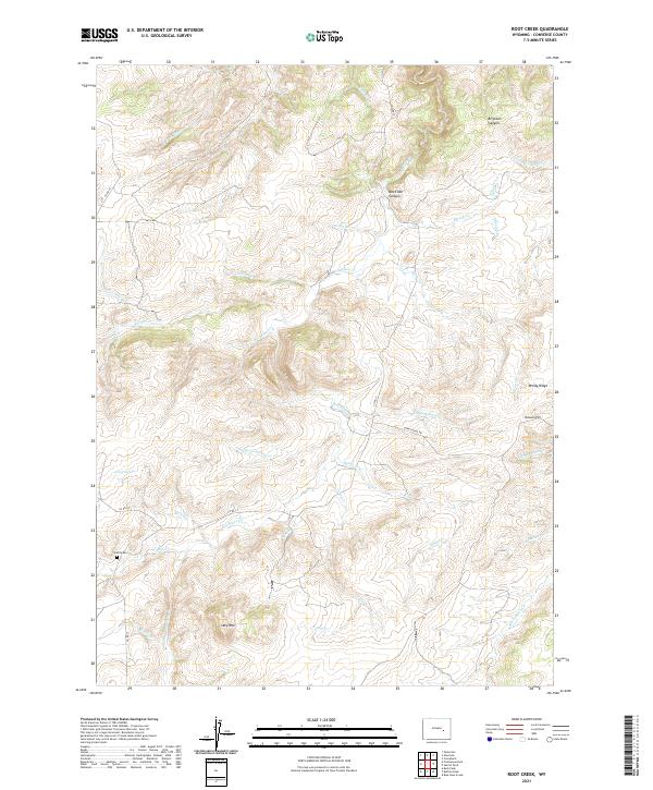 USGS US Topo 7.5-minute map for Root Creek WY 2021